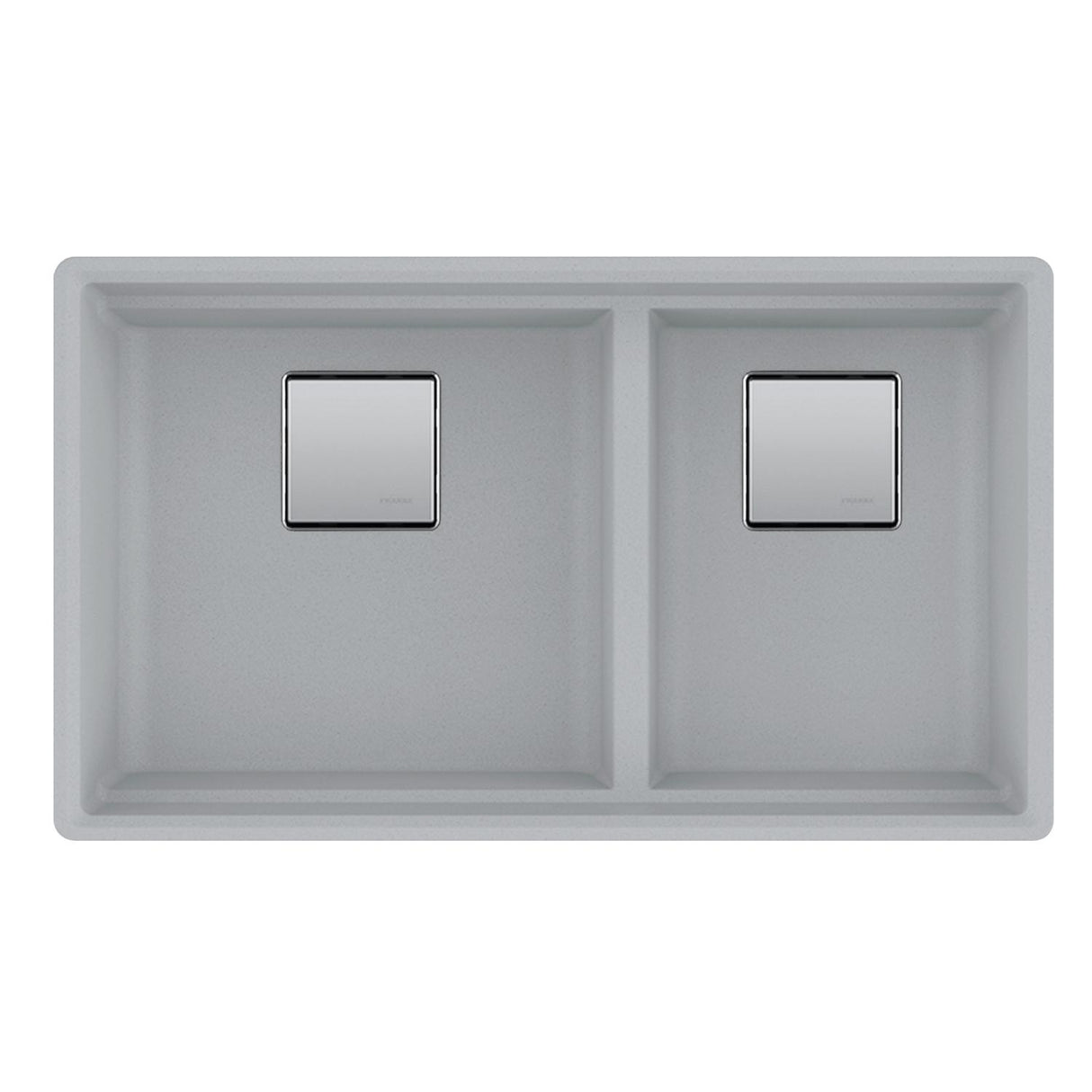 FRANKE PKG160LD-SHG Peak 32.0-in. x 18.8-in. Stone Grey Granite Undermount Double Bowl Kitchen Sink - PKG160LD-SHG In Stone Grey