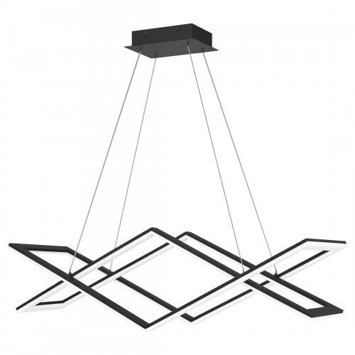 Quoizel PCNEW136MBK Newman Linear chandelier led matte black Island Light