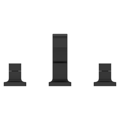 Pfister Matte Black 2-handle 8 Widespread Ribbon Spout Bath Faucet LG49-VRV1B