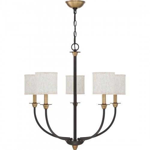 Quoizel ADY5005OZ Audley Chandelier 5 light old bronze Chandelier
