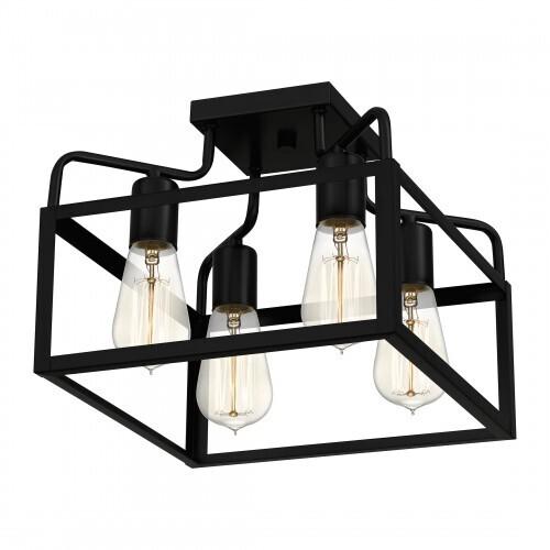 Quoizel QSF5349MBK Paulsen Semi flush 4 lights matte black Semi-Flush Mount