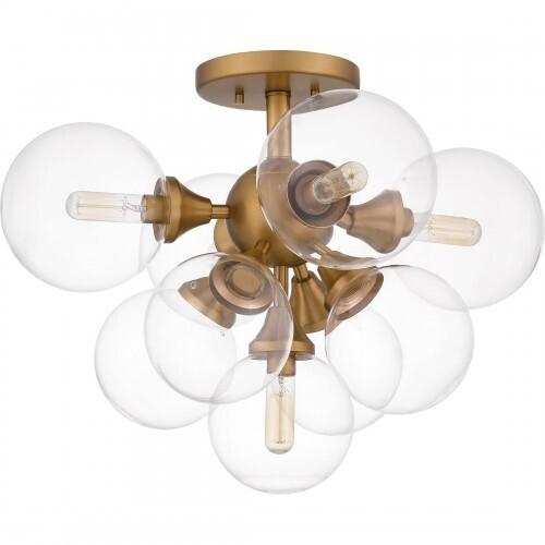 Quoizel GLI1720BWS Glinda Semi flush 5 lights brushed weathered br Semi-Flush Mount