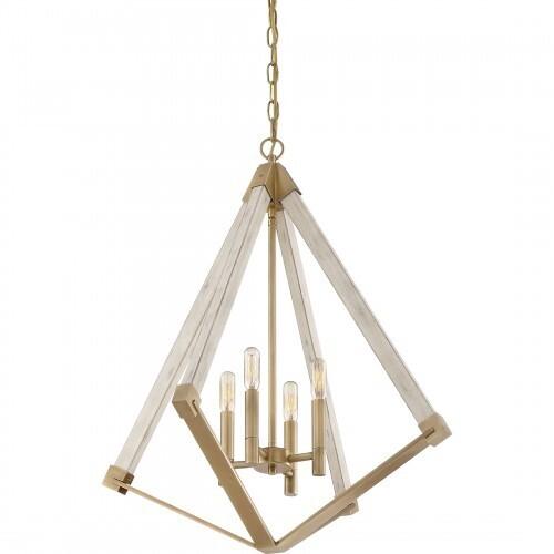Quoizel VP5204WS Viewpoint Foyer 4lt weathered brass Pendant