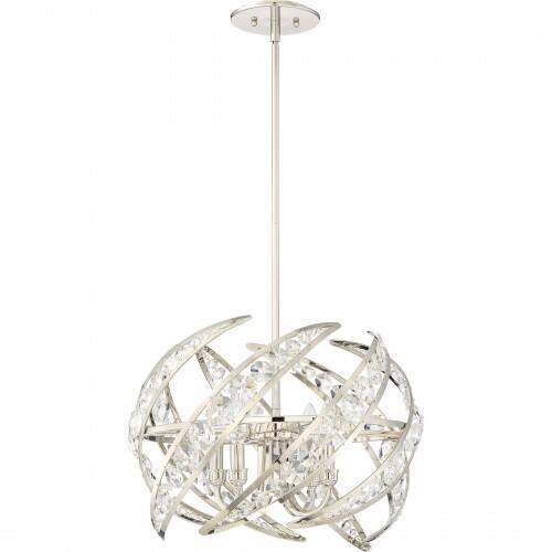 Quoizel PCCN2818PK Crescent Pendant polished nickel 4lts Pendant