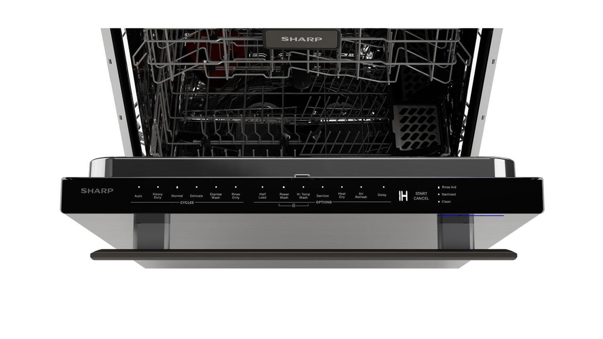 Sharp SDW6757ES 24" Top Ctrl Dishwasher, 45 dBA, 3rd Rack