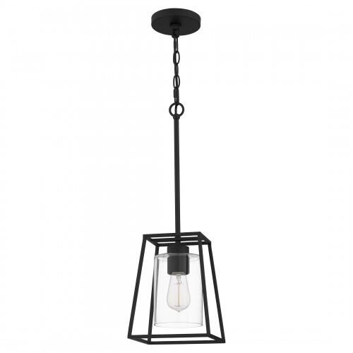 Quoizel PRC1508MBK Prescott Mini pendant 1 light matte black. Mini Pendant