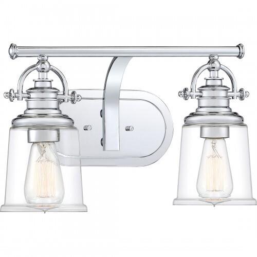 Quoizel GRT8602C Grant Bath 2 light polished chrome Bath Light