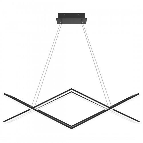 Quoizel PCNEW136MBK Newman Linear chandelier led matte black Island Light