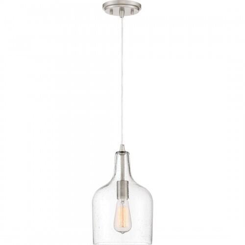Quoizel QPP3402BN Anson Mini pendant brushed nickel 8"d Mini Pendant