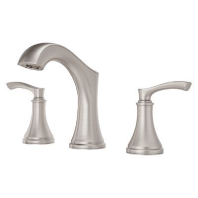 Spot Defense Brushed Nickel 2-handle 8" Widespread Bathroom Faucet LG49-WD0GS