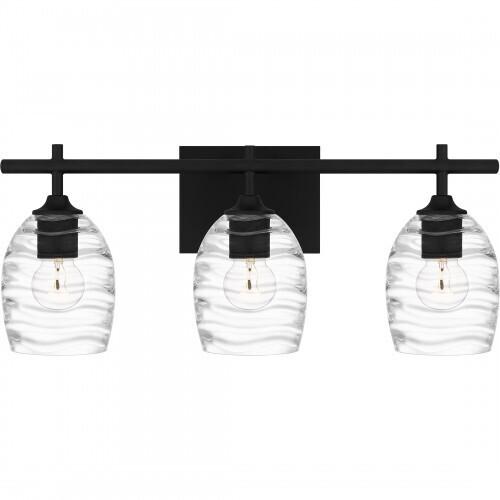 Quoizel LCY8622MBK Lucy Bath 3 lights matte black. Bath Light