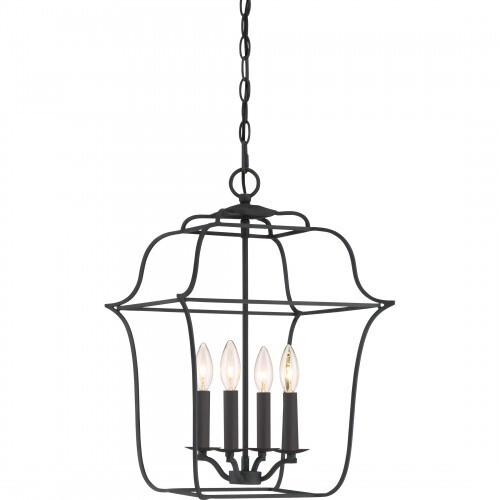 Quoizel GLY5204BA Gallery 4 light foyer ryl ebony Pendant