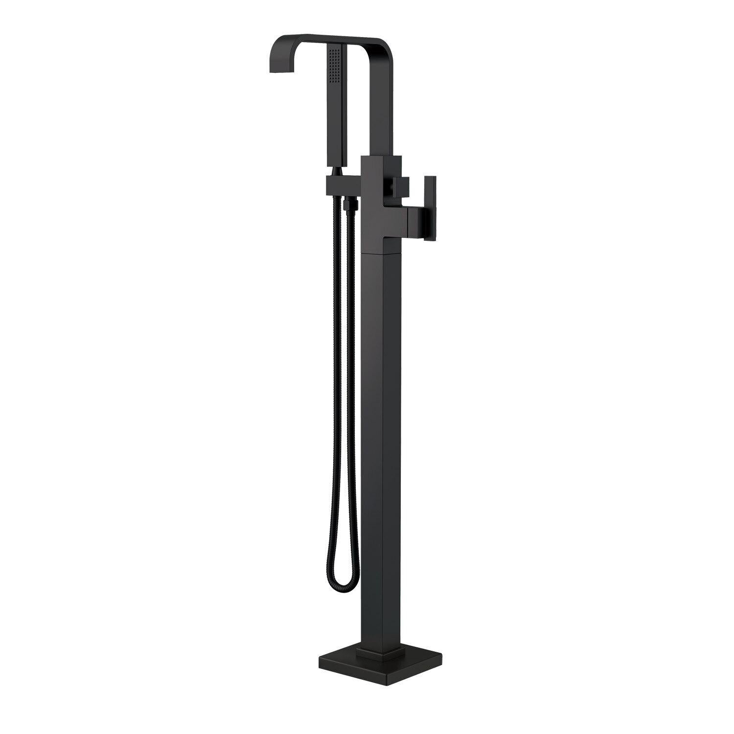 Gerber D300544BBT Brushed Bronze Square Floor Mount Tub Filler Trim Kit With Handshower