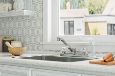 Pfister Polished Chrome Pfirst Series 2-handle Kitchen Faucet G135-4100