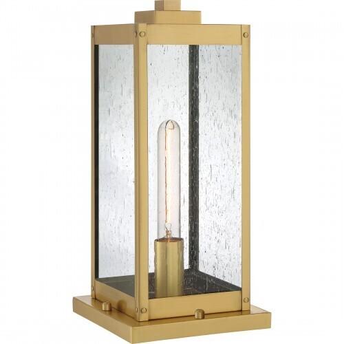 Quoizel WVR9106A Westover Outdoor pier base 1light antique brass Outdoor Lantern