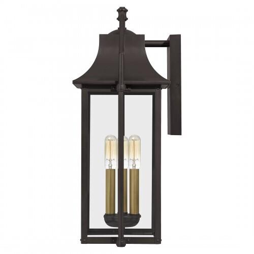 Quoizel MAN8411WT Manning Outdoor wall 3 light western bronze Outdoor