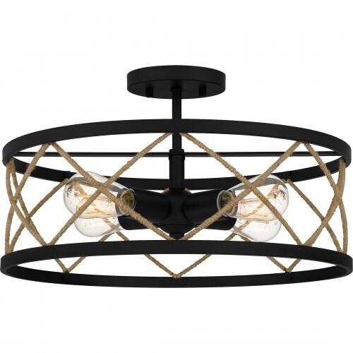 Quoizel QSF5632MBK Quoizel Semi-Flush Mount Semi flush 4 lights matte black Semi-Flush Mount