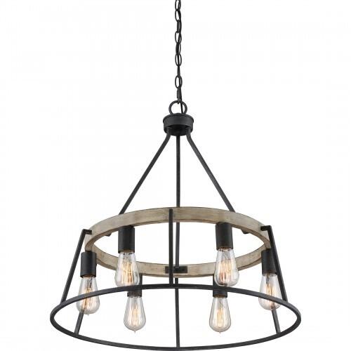 Quoizel BRT5006GK Brockton 6 light chandelier grey ash Chandelier
