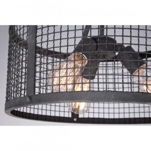 Quoizel WLR1716MB Wilder 3lt semi flush 16" mottled black Semi-Flush Mount