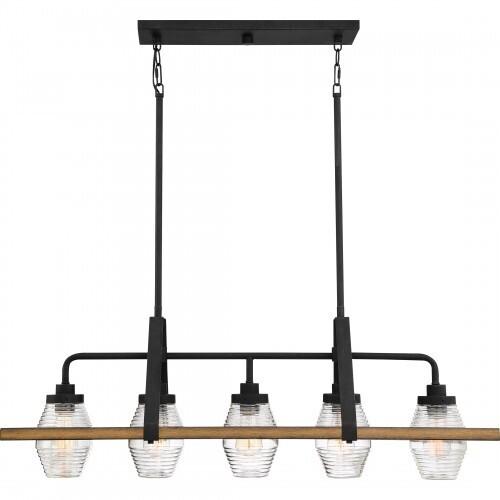 Quoizel GUI540GK Guilford Linear chandelier 5 light grey ash Island Light