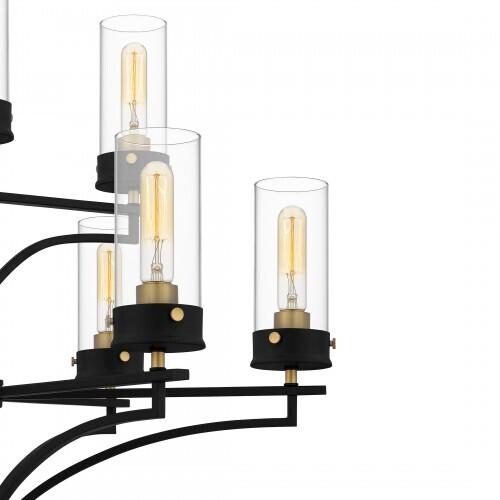 Quoizel HLS5031MBK Hillside Chandelier 9 lights matte black Chandelier