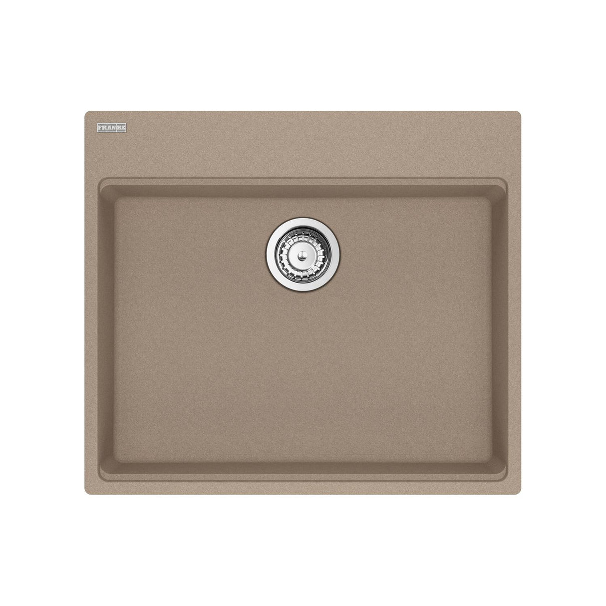 FRANKE MAG61023ADA-OYS-S Maris Topmount 25-in x 22-in Granite ADA Single Bowl Kitchen Sink in Oyster In Oyster