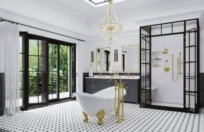 Pfister Brushed Gold 2-handle 8" Widespread Bathroom Faucet LG49-TB0BG