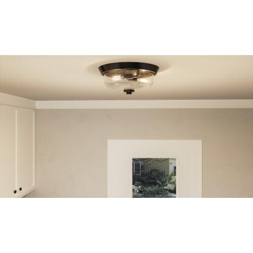 Quoizel QF3414EK Radius Flush mount 13"d earth black Flush Mount