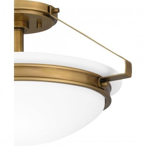 Quoizel QSF5581WS Quoizel Semi-Flush Mount Semi flush 2 lights weathered brass Semi-Flush Mount