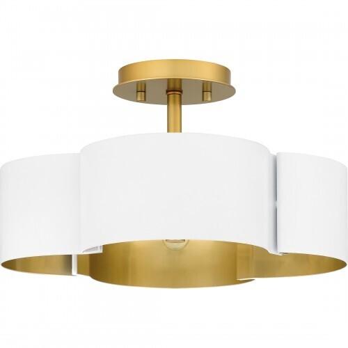 Quoizel BSM1714W Balsam Semi flush 4 lights white Semi-Flush Mount