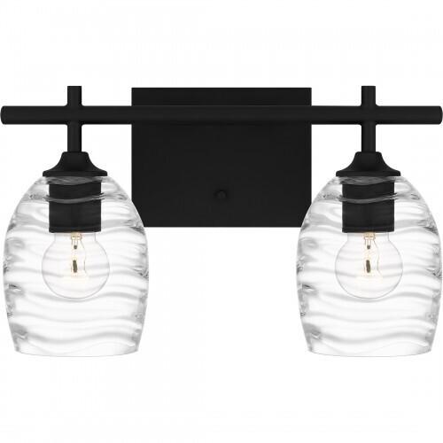 Quoizel LCY8615MBK Lucy Bath 2 lights matte black. Bath Light