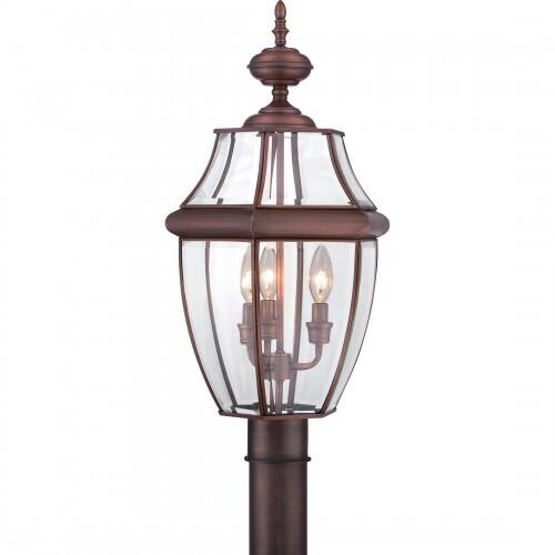 Quoizel NY9043AC Newbury Outdoor post aged copr 3l Outdoor Lantern