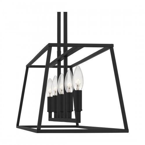 Quoizel PRC536MBK Prescott Island 5 lights matte black Island Light