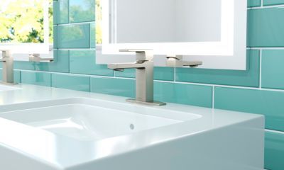 Pfister Brushed Nickel Single Control Bathroom Faucet LG42-DAPK