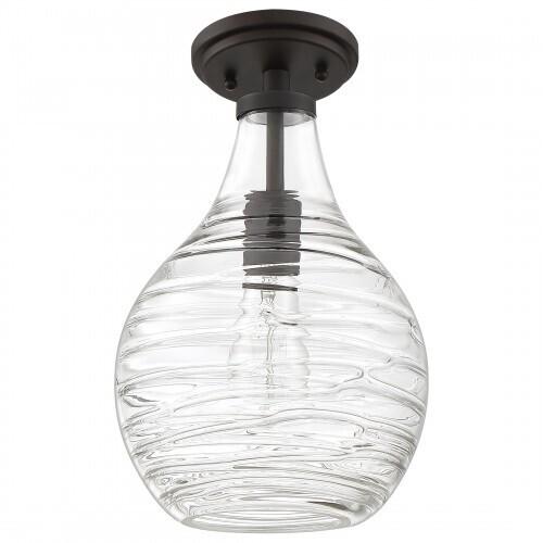 Quoizel QSF4019OZ Genie Semi flush mount 1 light old bronze Semi-Flush Mount