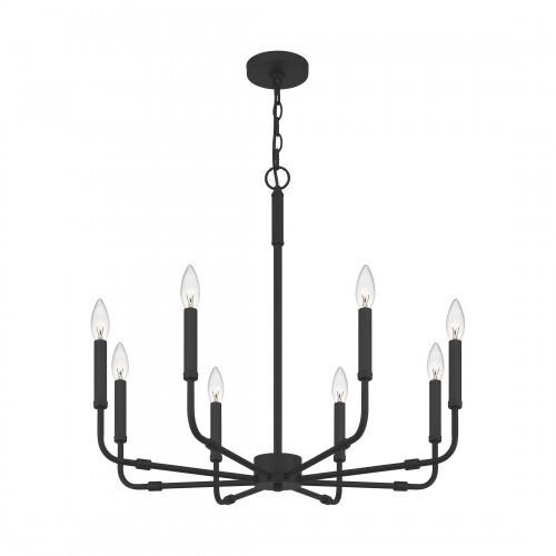 Quoizel ABR5028MBK Abner Chandelier 8 light matte black Chandelier