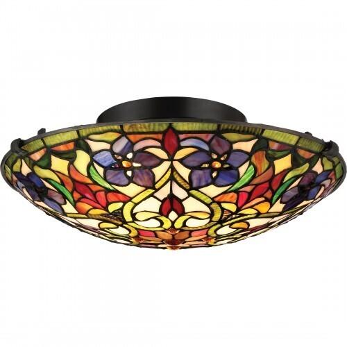 Quoizel TFVT1617VB Violets Floating flush mount tiffany 17"d Flush Mount
