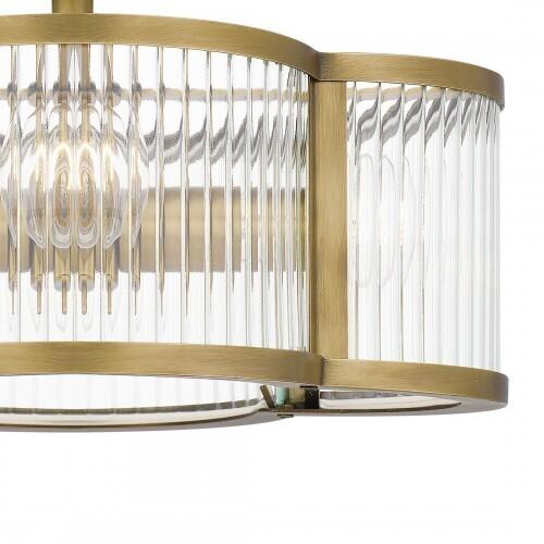 Quoizel ASR1715WS Aster Semi flush 3 lights weathered brass Semi-Flush Mount
