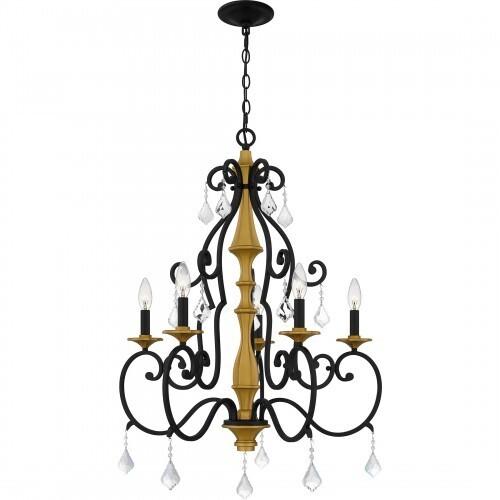 Quoizel AEA5026MBK Althea Chandelier 5 lights matte black Chandelier