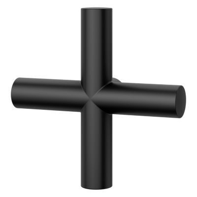 Pfister Matte Black Single Cross Handle for Slide Bar Kit HHL-G16TNTB
