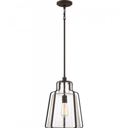 Quoizel QF5228RK Haverford Pendant 1 light rustic black Pendant