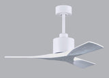 Matthews Fan NK-MWH-MWH-42 Nan 6-speed ceiling fan in Matte White finish with 42” solid matte white wood blades