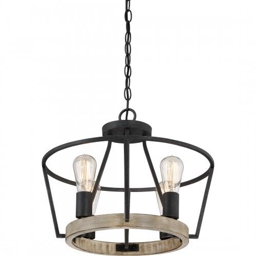 Quoizel BRT1717GK Brockton 4 light semi flush grey ash Semi-Flush Mount
