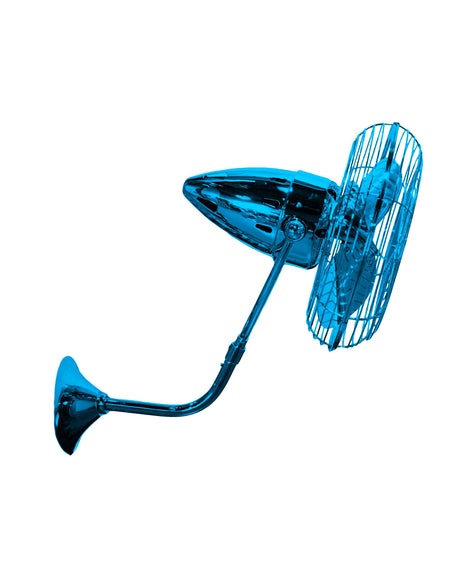 Matthews Fan BP-LTBLUE-MTL Bruna Parede wall fan in Agua Marinha (Light Blue) finish.