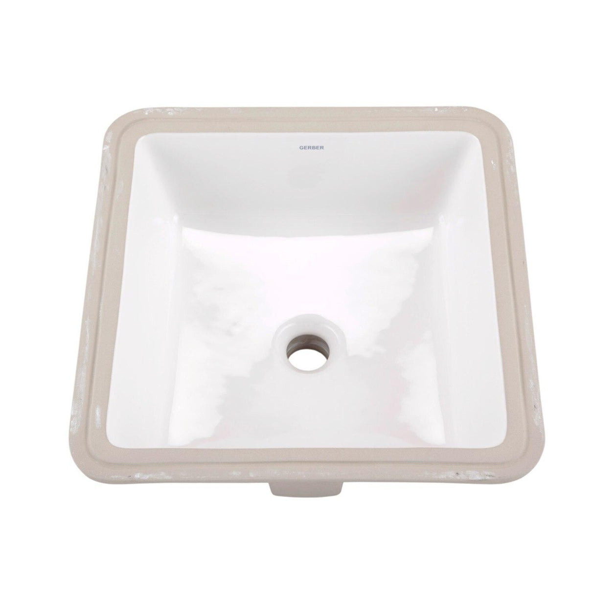 Gerber G0013710 White Wicker Park Square Undercounter Bathroom Sink