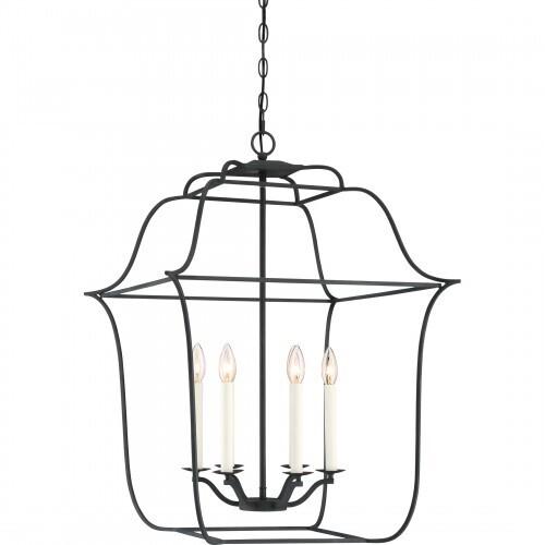 Quoizel GLY5206BA Gallery 6 light foyer ryl ebony Pendant