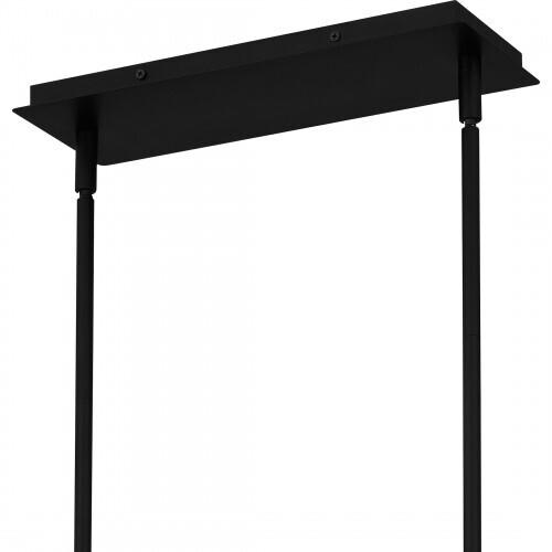 Quoizel PCCET538MBK Celeste Linear chandelier 5 lights matte black. Island Light