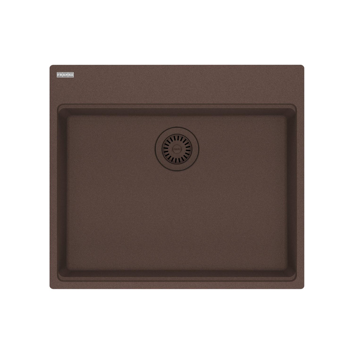 FRANKE MAG61023ADA-MOC Maris Topmount 25-in x 22-in Granite ADA Single Bowl Kitchen Sink in Mocha In Mocha