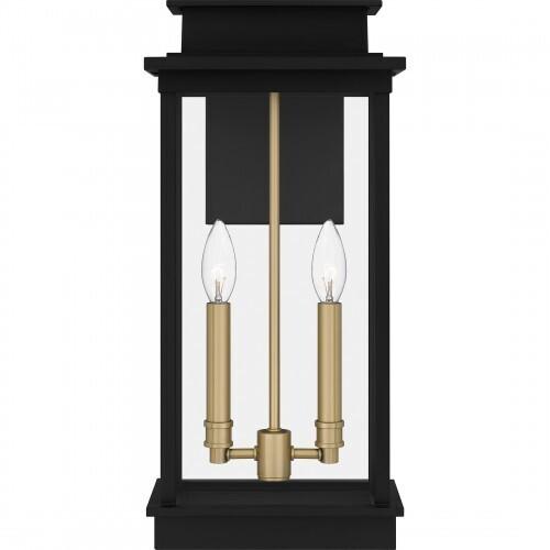 Quoizel NOE8409MBK Noelle Outdoor wall 2 lights matte black. Outdoor Lantern