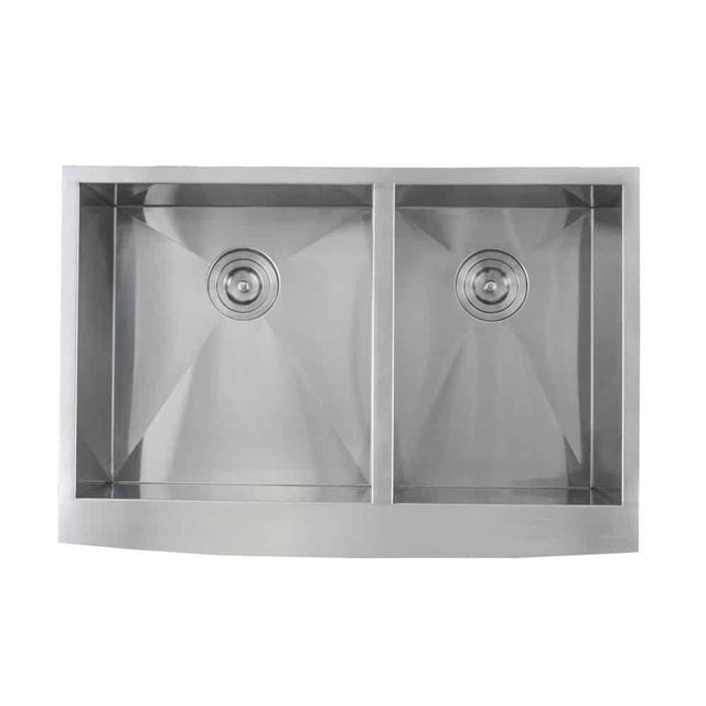 Lenova SS-AP-D33 Undermount Double Bowl 33 x 22-1/4 x 10 - Brushed Satin